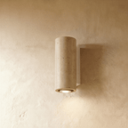 Lumenver lampa ścienna z trawertynu o geometrycznym, nowoczesnym designie