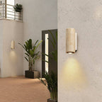 Lumenver lampa ścienna z trawertynu o geometrycznym, nowoczesnym designie