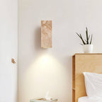 Lumenver lampa ścienna z trawertynu o geometrycznym, nowoczesnym designie
