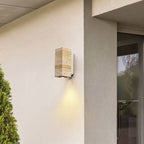 Lumenver lampa ścienna z trawertynu o geometrycznym, nowoczesnym designie
