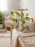 Natural Wood Crib Mobile To Calm Your Baby At Bedtime