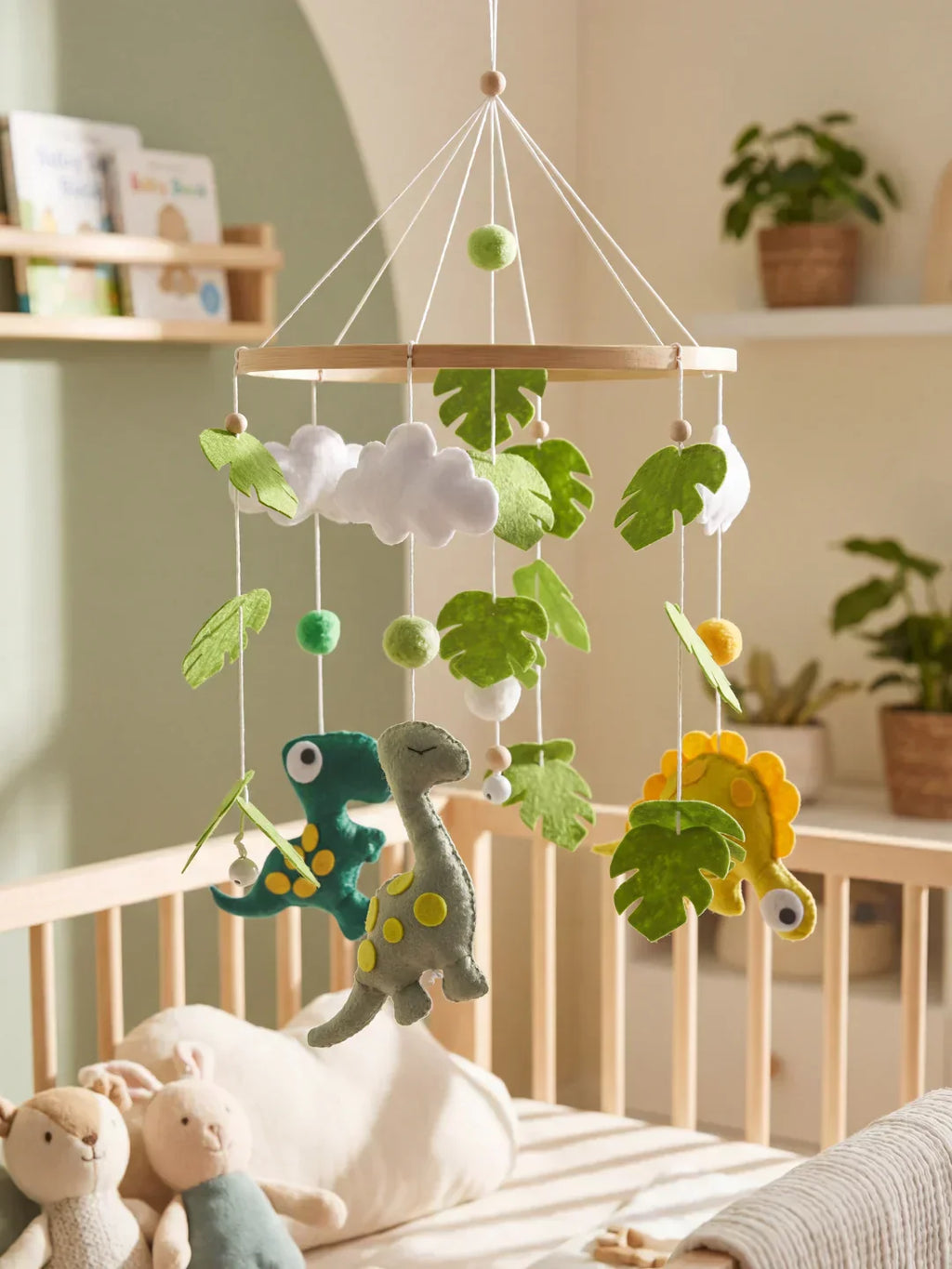 Natural Wood Crib Mobile To Calm Your Baby At Bedtime