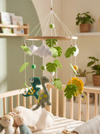 Natural Wood Crib Mobile To Calm Your Baby At Bedtime