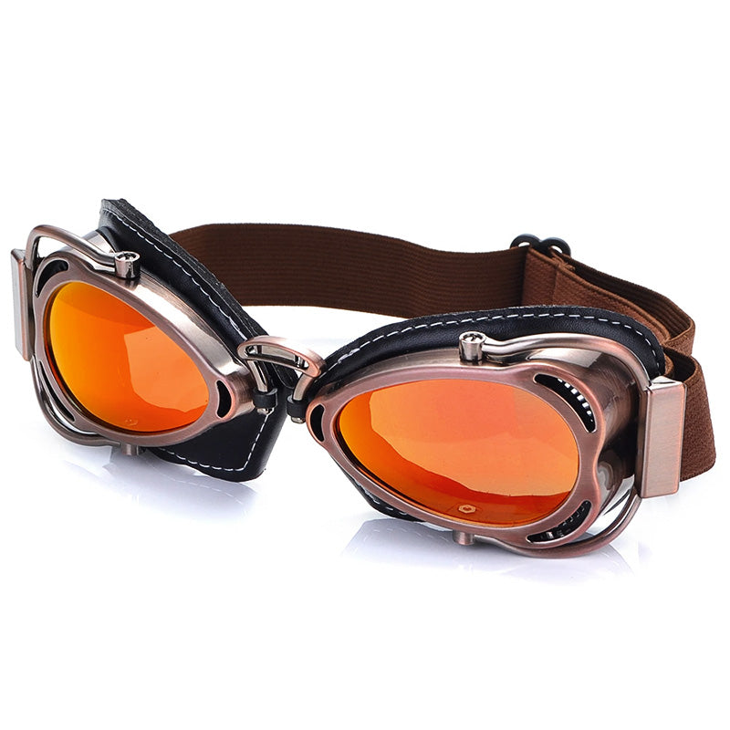 Foldable Motorcycle Riding Goggles with Scratch-Resistant PC Lenses