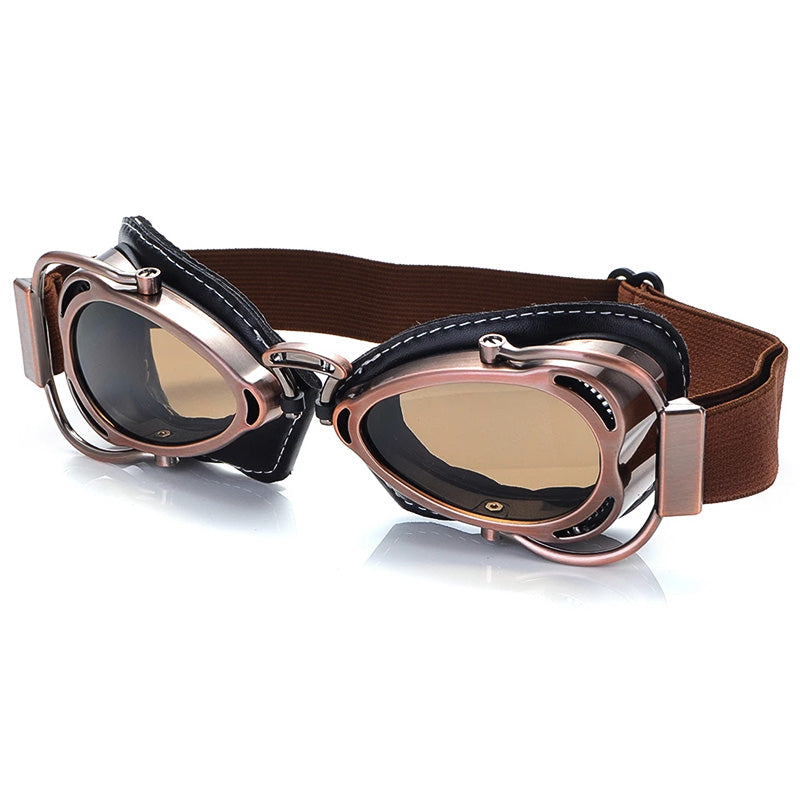 Foldable Motorcycle Riding Goggles with Scratch-Resistant PC Lenses