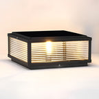 Lampada LED da pilastro per giardini, solare o cablata, con 3 temperature di colore