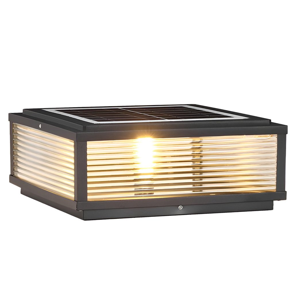 Lampada LED da pilastro per giardini, solare o cablata, con 3 temperature di colore