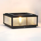Lampada LED da pilastro per giardini, solare o cablata, con 3 temperature di colore