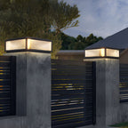 Lampada LED da pilastro per giardini, solare o cablata, con 3 temperature di colore