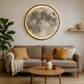 Applique da parete Lunara Moon con design craterizzato effetto materico e illuminazione LED