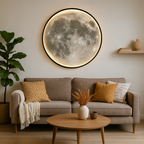 Applique da parete Lunara Moon con design craterizzato effetto materico e illuminazione LED