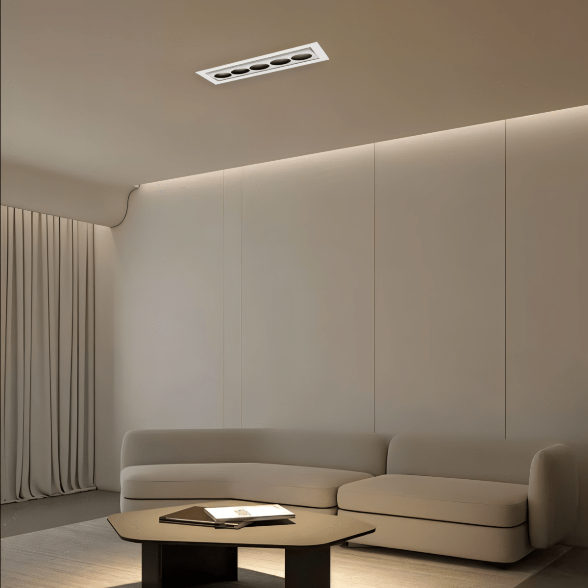 Aurora smukła wpuszczana regulowana lampa LED do nowoczesnych sufitów