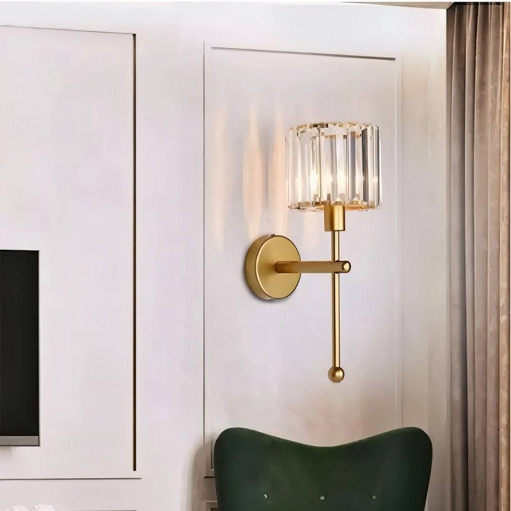 Aurora Ribbed Glass Wireless Wall Lamp With Type C Charging