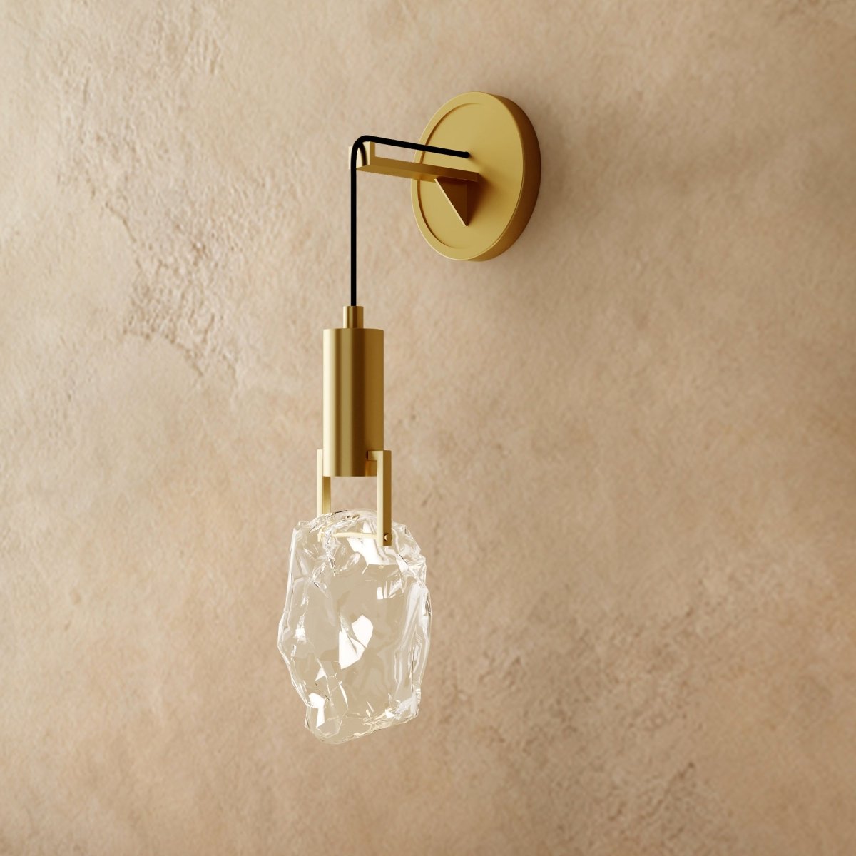 Aurelia Crystal Halo LED Wall Lamp With Gold Finish Frame