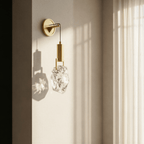 Aurelia Crystal Halo LED Wall Lamp With Gold Finish Frame