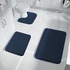 3-Piece Non-Slip Bath Set, Memory Foam Mats with Grip Backing
