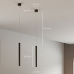 AeroLume Minimalistische Pendelleuchte aus Aluminium, warmweißes 2700K-LED-Licht