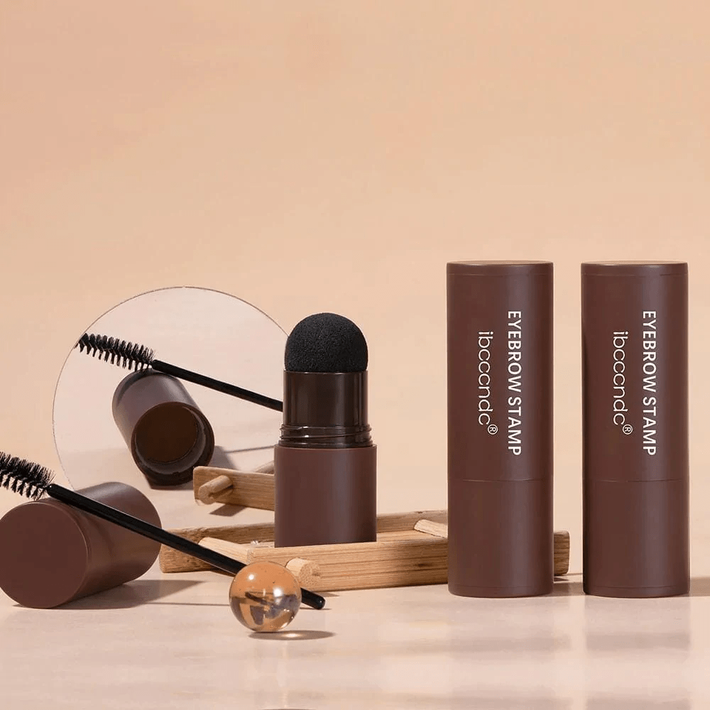 Kit de tampon et pochoir pour sourcils BrowCraft, pommade waterproof, 6 teintes