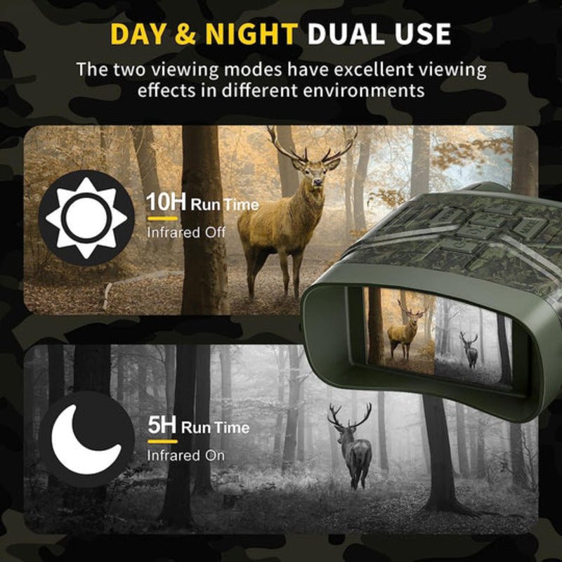 Jumelles numériques infrarouges de vision nocturne avec résolution 4K et appareil photo 36 MP - Fioriscas