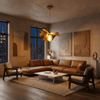 Lampa wisząca Copper Glow z regulowanym kablem do nowoczesnej atmosfery