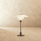 Verdant Desk Lamp With Layered Green Shade And Frosted Diffuser