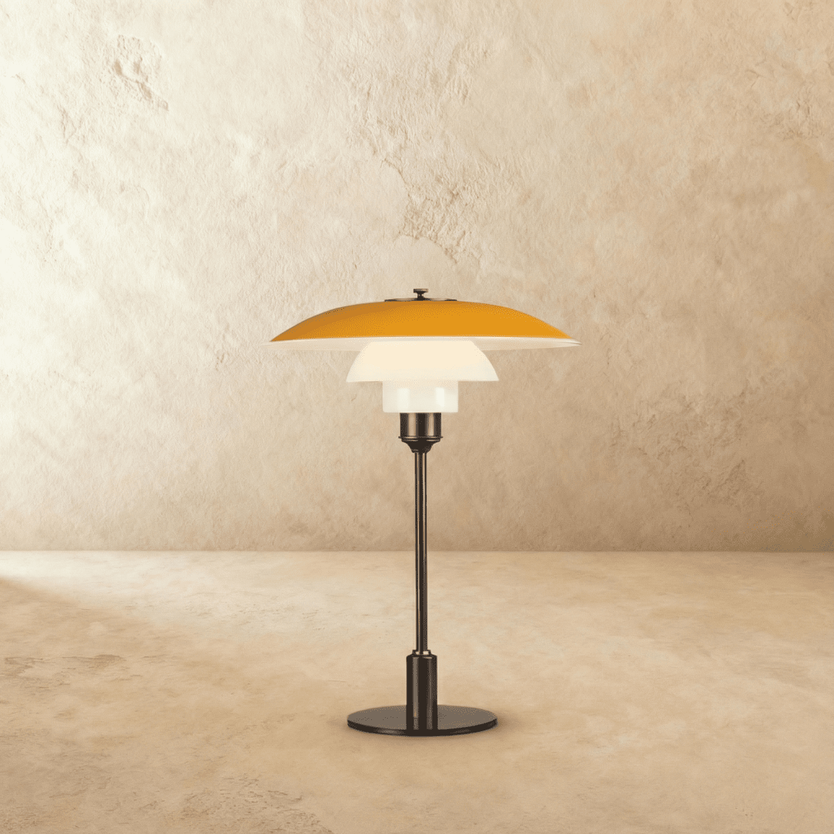 Verdant Desk Lamp With Layered Green Shade And Frosted Diffuser