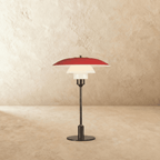 Verdant Desk Lamp With Layered Green Shade And Frosted Diffuser