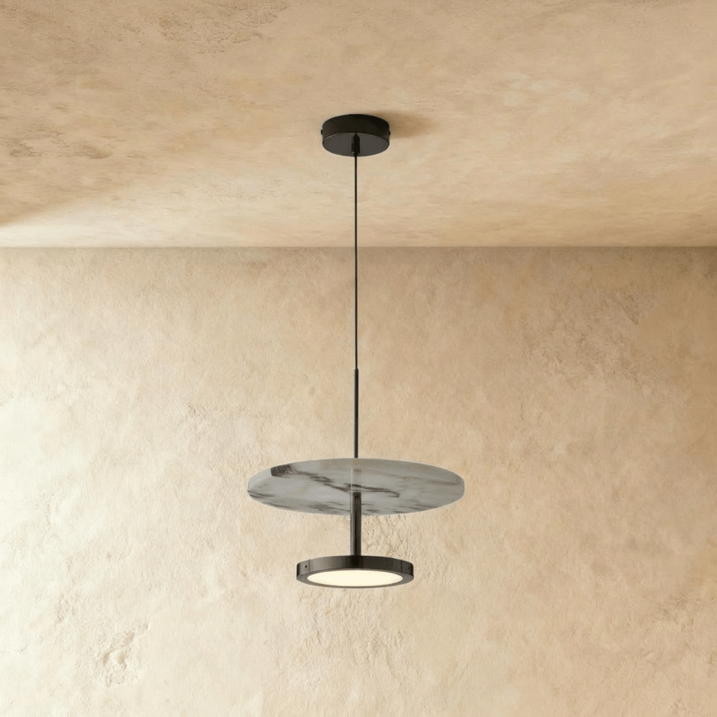 Lámpara colgante Stoneweave con cable ajustable y difusor de piedra natural