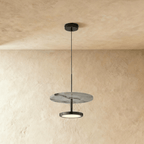 Lámpara colgante Stoneweave con cable ajustable y difusor de piedra natural