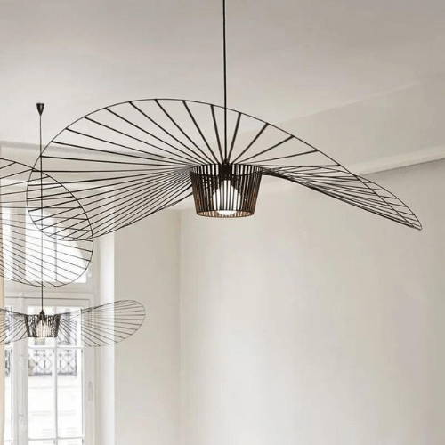 Art deco -kattokruunu, Vexaera-rautarunko ja kangasvarjostin