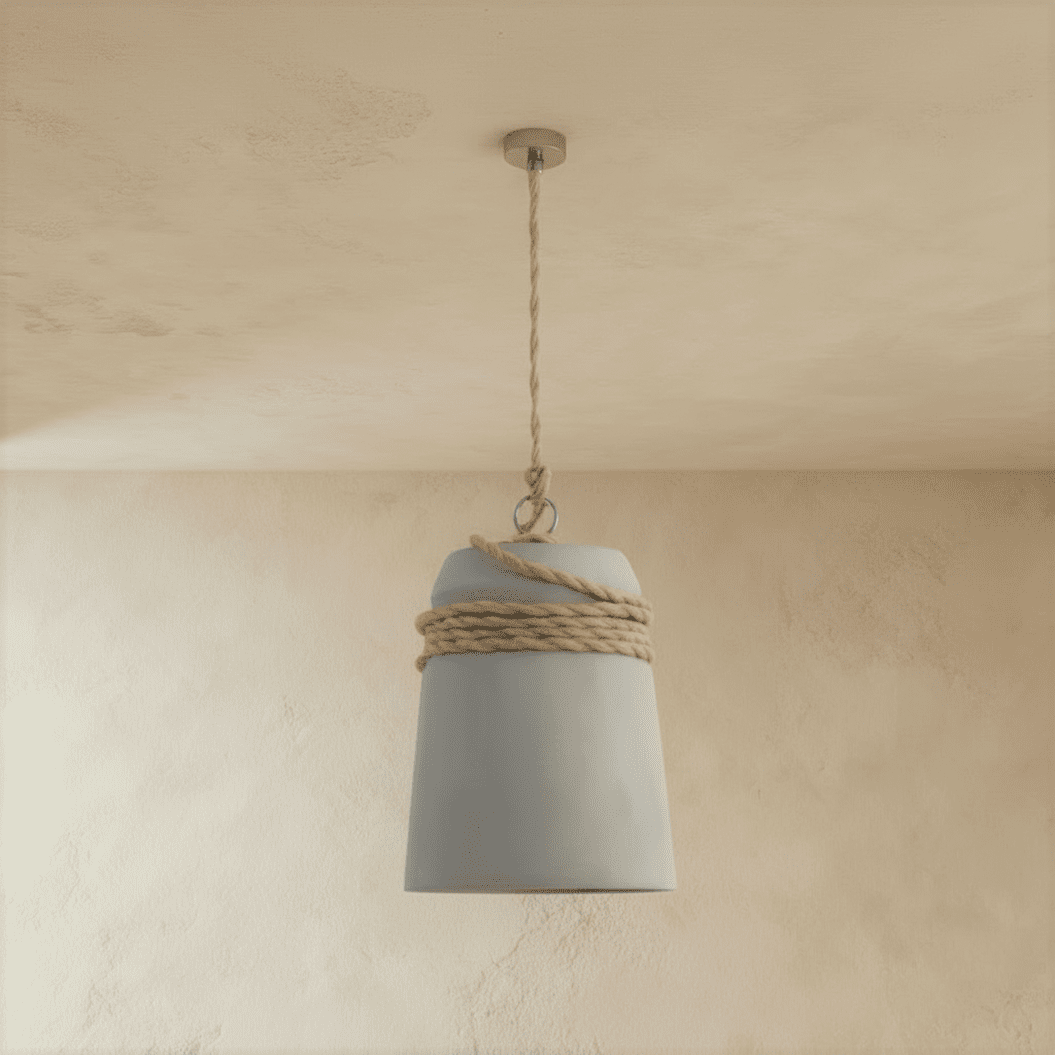 Cinder Bucket uppåtvänd cementhinkpendellampa nordisk industriell minimalism för matplats