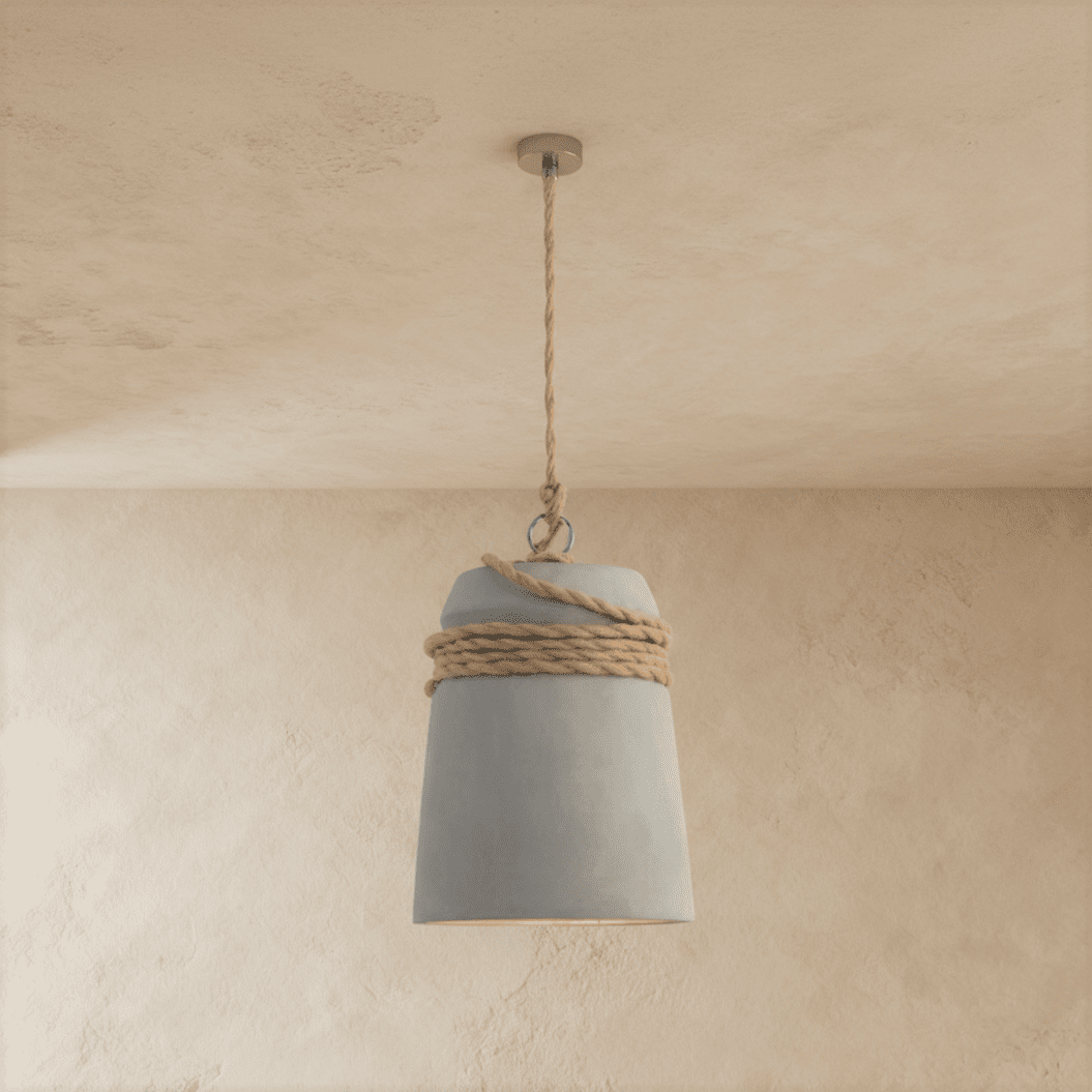 Cinder Bucket uppåtvänd cementhinkpendellampa nordisk industriell minimalism för matplats