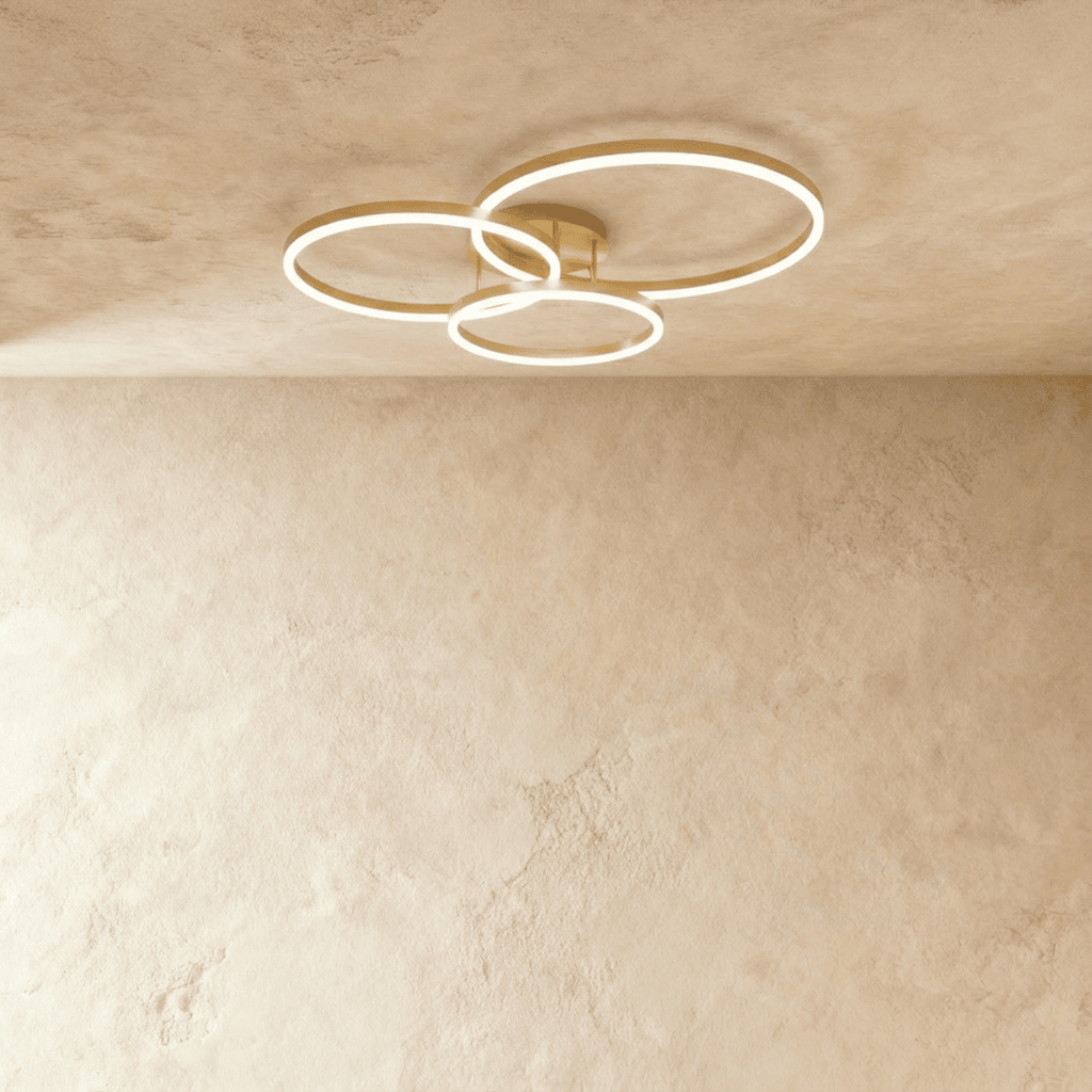 HaloLink Three Ring Ceiling Light Contemporary Iron And Acrylic Fixture