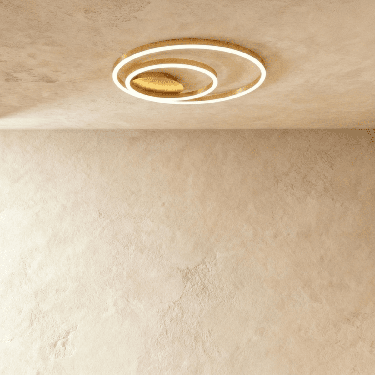 HaloLink Three Ring Ceiling Light Contemporary Iron And Acrylic Fixture