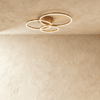 HaloLink Three Ring Ceiling Light Contemporary Iron And Acrylic Fixture
