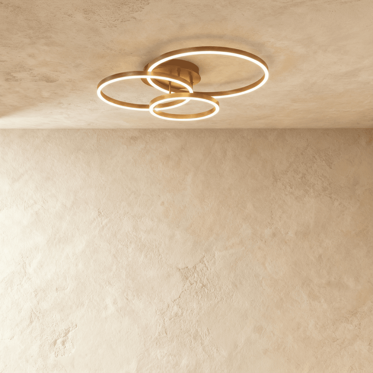 HaloLink Three Ring Ceiling Light Contemporary Iron And Acrylic Fixture