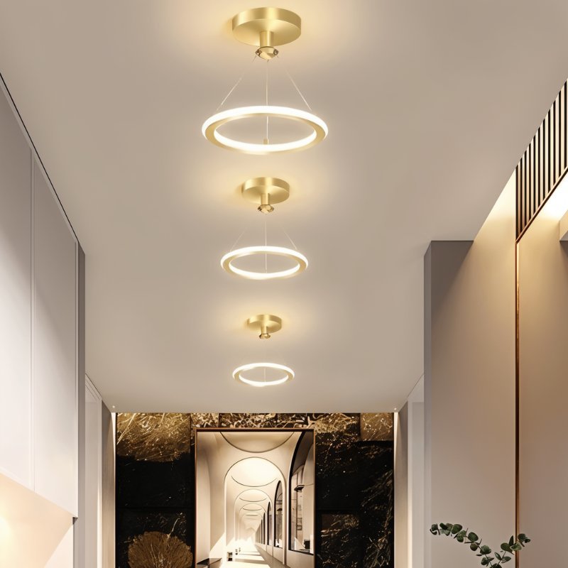 HaloLink Three Ring Ceiling Light Contemporary Iron And Acrylic Fixture