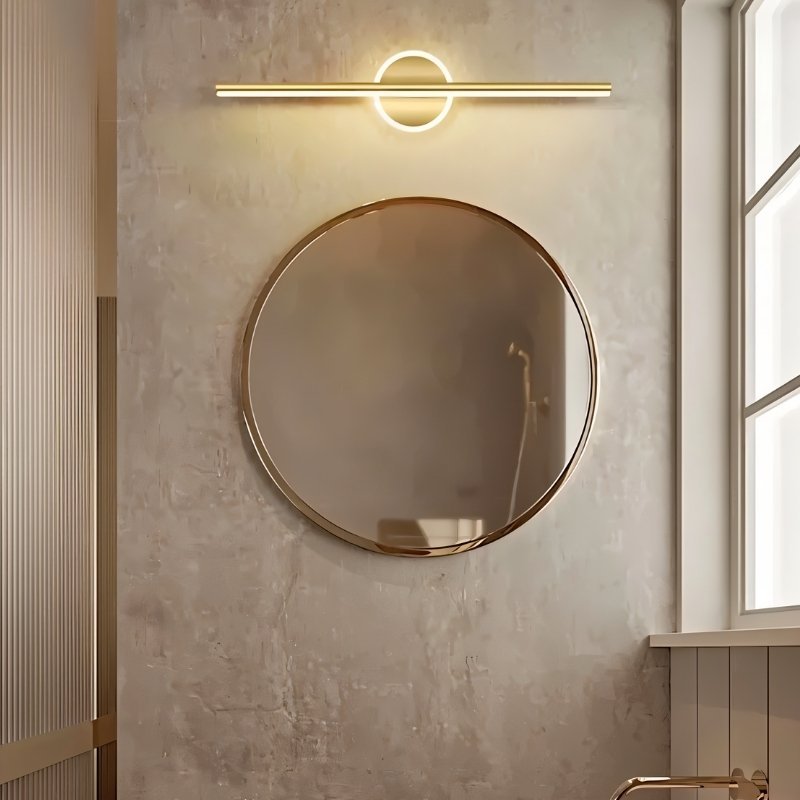 Lampada da parete geometrica ArcLine per bagni moderni