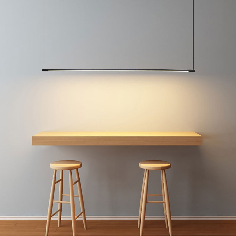 Lampada a sospensione lineare minimalista Zynar, nero | Fioriscas
