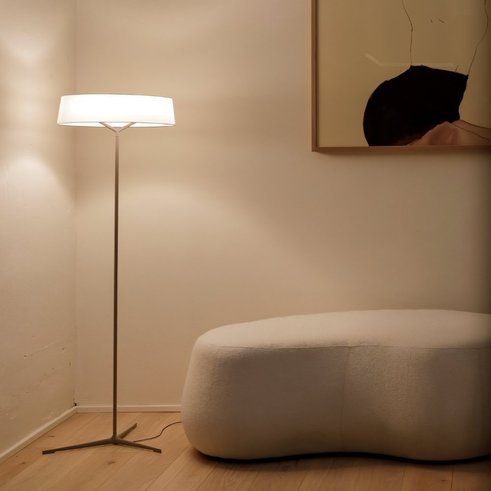 AuroraRing Ambient Floor Lamp With Aluminum Frame And Diffuse Glow