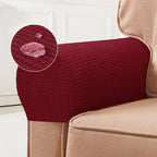 Stretch Armrest Covers – Spandex Covers for Chairs & Armchairs, Set of 2, Bordeaux