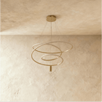 Vergulde Spiraal Kroonluchter Met Acryl Diffuser Voor Luxe Interieurs