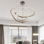 Vergulde Spiraal Kroonluchter Met Acryl Diffuser Voor Luxe Interieurs