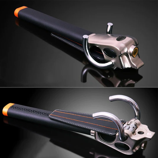 Vehicle Steering Wheel Lock, QuellGuard Three-Point Anti-Theft Bar