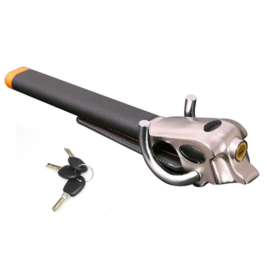 Vehicle Steering Wheel Lock, QuellGuard Three-Point Anti-Theft Bar