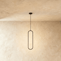 Lacquered Aluminum Oval LED Pendant Light for Modern Living