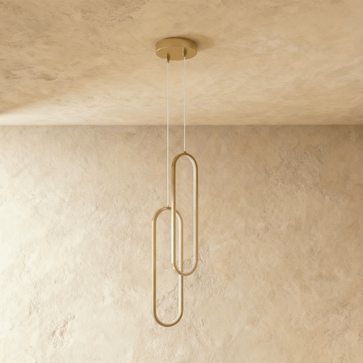 Lacquered Aluminum Oval LED Pendant Light for Modern Living