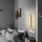 Lacquered Aluminum Oval LED Pendant Light for Modern Living