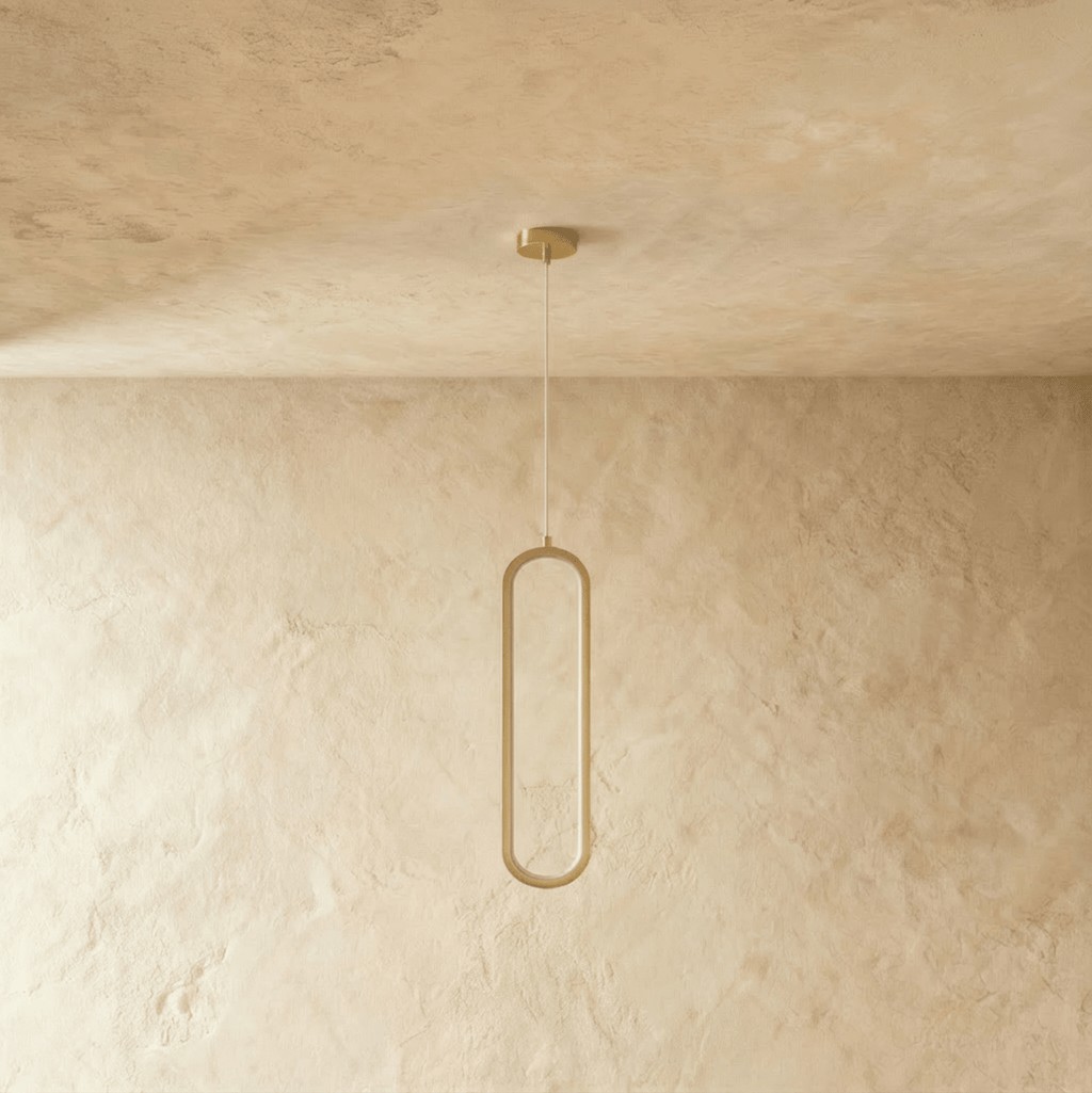 Lacquered Aluminum Oval LED Pendant Light for Modern Living