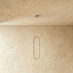 Lacquered Aluminum Oval LED Pendant Light for Modern Living
